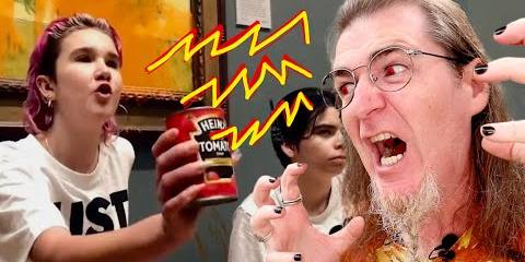 Thumbnail for ODIO hacia las ACTIVISTAS que tiraron una LATA de TOMATE en los GIRASOLES de Van Gogh