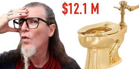 Thumbnail for ¿ARTE, BROMA o INVERSIÓN? Urinario de oro se vende por 12.1 Millones de dólares. Maurizio Cattelan