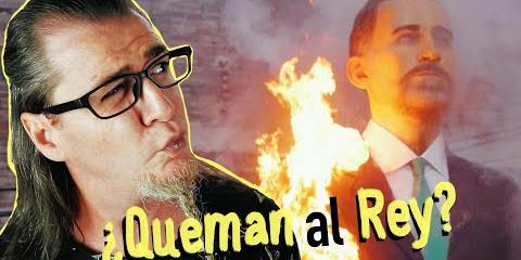 Thumbnail for Queman al Rey de España el día de la Hispanidad. El ninot de Merino y Sierra.