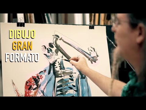 Thumbnail for DIBUJANDO EN MI ESTUDIO CON TINTA, LEJÍA, ANILINAS Y CRETAS. ANTONIO GARCÍA VILLARÁN ASMR