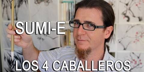 Thumbnail for Pintura China Sum e. Los 4 Caballeros. PINTURA ZEN