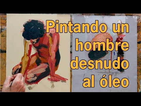 Thumbnail for Boceto de figura masculina al óleo. Arte y creatividad.