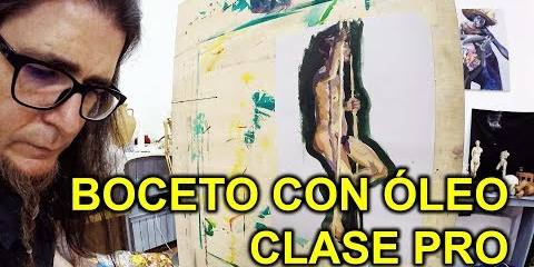 Thumbnail for CLASE PRO DIBUJO CON ÓLEO. BOCETO DE DESNUDO + PRÁCTICA DEL PROFESOR