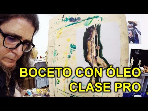 Thumbnail for CLASE PRO DIBUJO CON ÓLEO. BOCETO DE DESNUDO + PRÁCTICA DEL PROFESOR